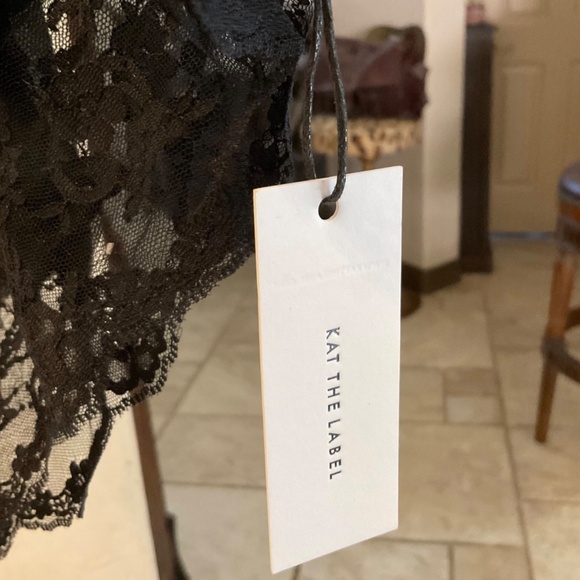NEW WITH TAGS Kat The Label Harley Shorts Black XL LACE SHEER SEXY $65 Retail - Picture 6 of 7